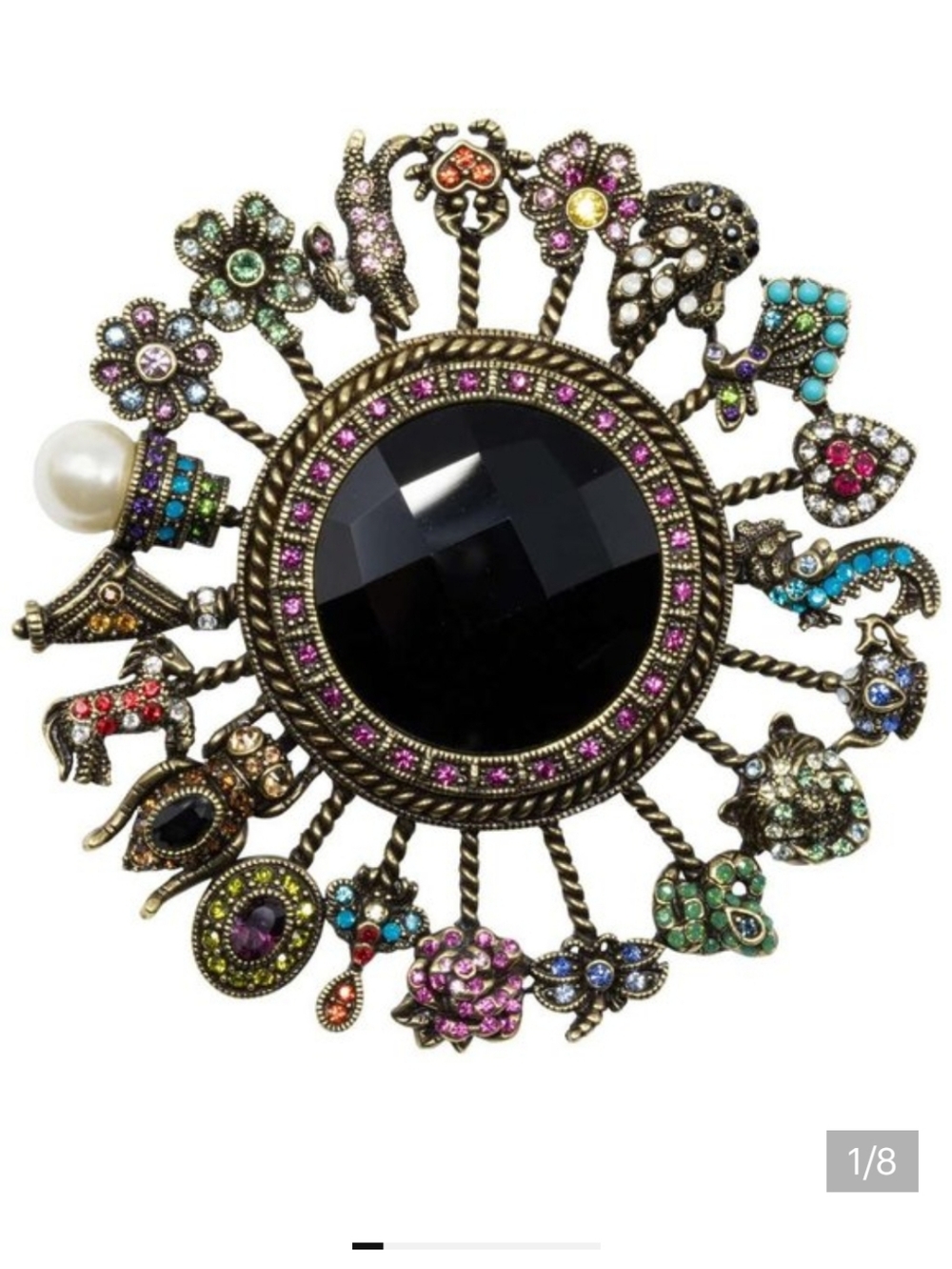 🆕 HEIDI DAUS CRYSTAL CHARM COLLECTION PIN BROOCH